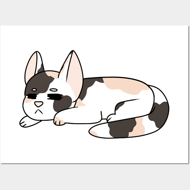 Sleeping Calico Kitten Wall Art by WhiteRabbitWeirdo